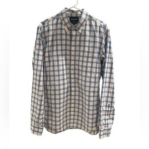 Bonobos Men’s Plaid Slim Fit Button Up Dress Shirt - Medium Tall